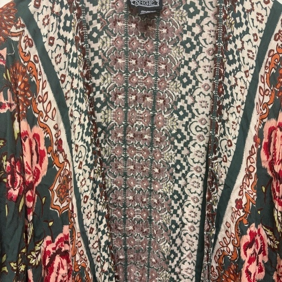 Angies Floral Printed Duster Kimono - Picture 7 of 10